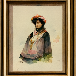 The Jeenke Painting at the Yndyk Art Museum is an example of watercolour painting by an unknown artist.