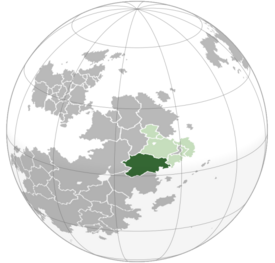 Dewral (dark green) within the Congress of Bahian States (light green).