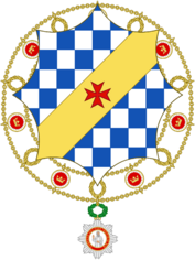 Arms of Carolina Nogueira as Grand Companion of the Order of Pious Lot.png
