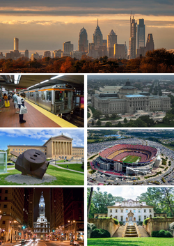 From top, clockwise: Downtown Camden skyline, the People's Hall, ALF Field, Whitehall, Camden Hall at night, National Museum of Arts and Sciences, and a Camden Metro station