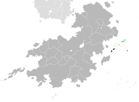 Land controlled by South Kabu shown in dark green; land claimed but uncontrolled shown in light green.
