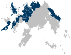 Map showing the members states of the Assembly of Nations