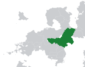 Location of Luepola (dark green) and disputed Star Island (light green)