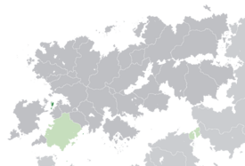 Location of Sasora and the Isles (dark green) – in Belisaria (dark grey)
