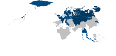 Map showing the members states of the Assembly of Nations