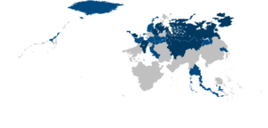 Map showing the members states of the Assembly of Nations