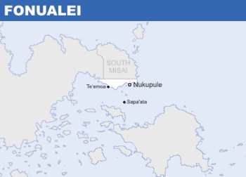 Location of Talailau (in green) in X (grey).