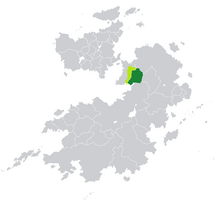 Declared (light green and dark green) and controlled territory (dark green) of the UIRH.