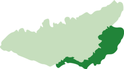 Mesconia (green) located within Scovern (light green and green)