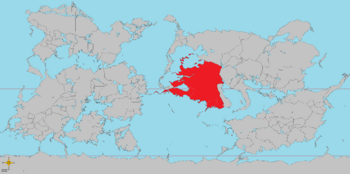 Location of Zamastan (red) on Iearth
