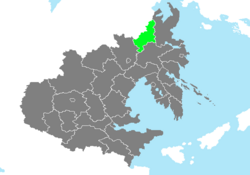 Location of Uilim Province in Zhenia marked in green.