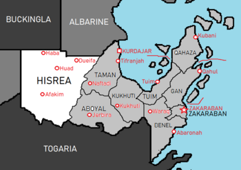 Location of the Hisrea Province