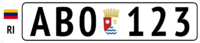 Regular legal standard number plate from Freice.