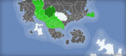 Location of Lorangburg (dark green) – in Heldervin (green & dark grey) – in Tuujarnia (green)