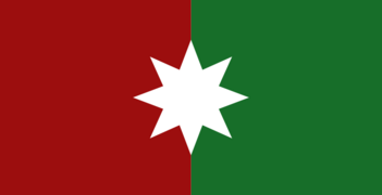 Current flag of Aucuria (1786–present)