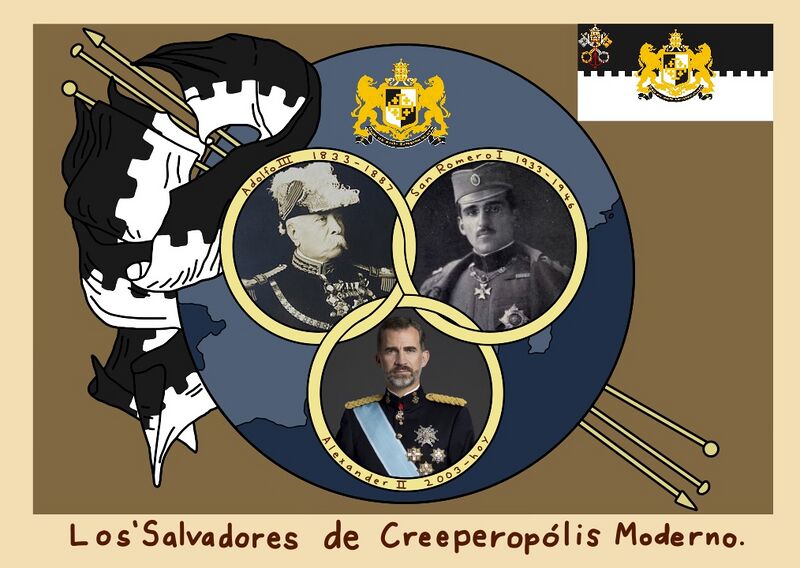 File:Creeperian propaganda Adolfo III Romero I Alexander II.jpeg