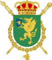 Coat of arms of the Ichorian Kingdom-in-Exile after the establishment of the Ichorian First Republic. The addition of the scepters highlighted the monarch's Divine Mandate.