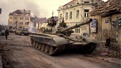 Vierz T-72 on the streets of Dola, 1983