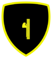 Emblem of the Blackshirt Brigade "Littorio". The G.N.R. Brigade uses the same scheme of the Army paratroopers brigades, but with black instead of blue.