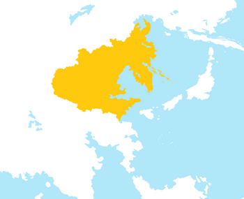 A map of Zhenia in Northeast Asia.