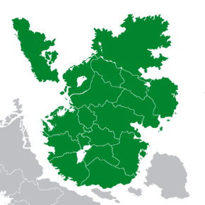 Location of Saint Parth and Hastica in Lorecia