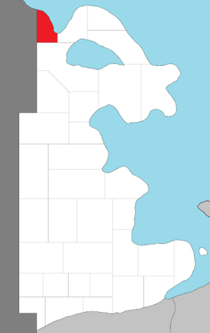 Map of Hamilton highlighting Banner County